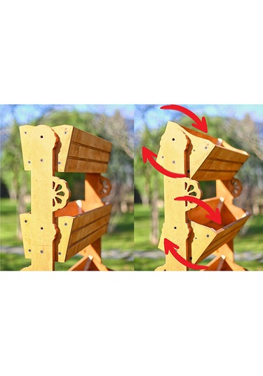 Mandu Ahşap Çok Katlı Saksı Standı Çiçeklik Standı -