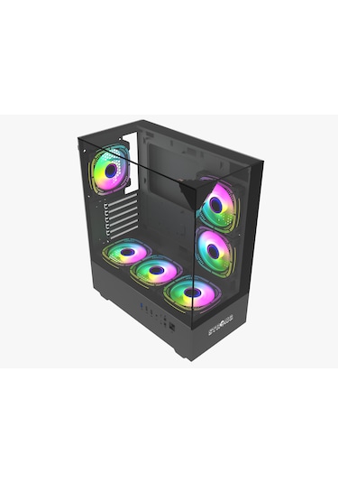 Strong Diamond Siyah 6X120MM Argb Atx Gaming Bilgisayar Kasası Powersız