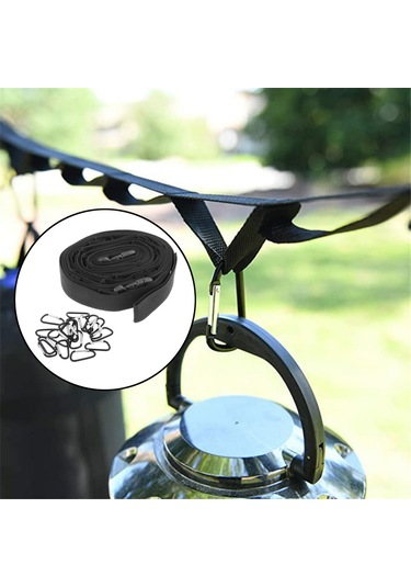 Homyl Çamaşır Askısı Için Açık Kamp İpi Halat Kancalı Kancalı Çok Renkli