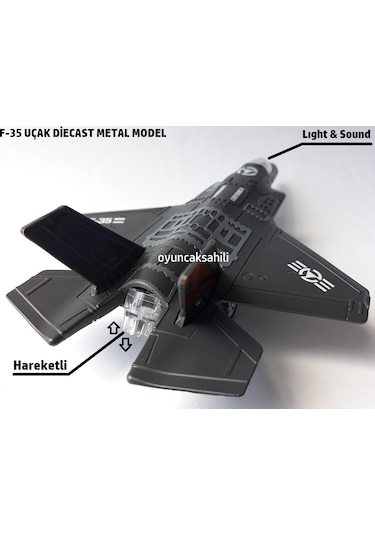 F35 Uçak Amerikan 5. Nesil Savaş Uçağı Metal Model F-35 Oyuncak