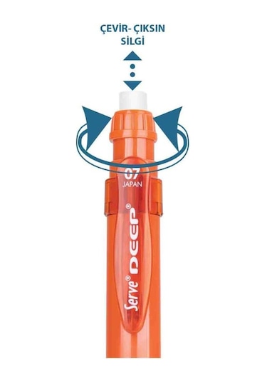 Serve Deep Mekanik Uçlu Kalem Toprak Tonları 0.7 Mm Kiremit