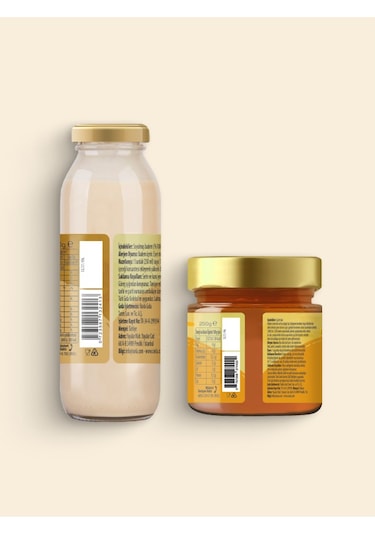 2'li Ürün - Ravla Badem İçeceği Konsantresi - 250g / Ravla Çiçek Balı 250g