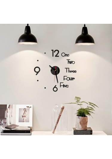 Teltree Akrilik 3d Sessiz Duvar Saati - Otomatik Yapıştırıcı, Modern Tasarım, Ev/ofis Uygun, Gümüş Renk Renkli