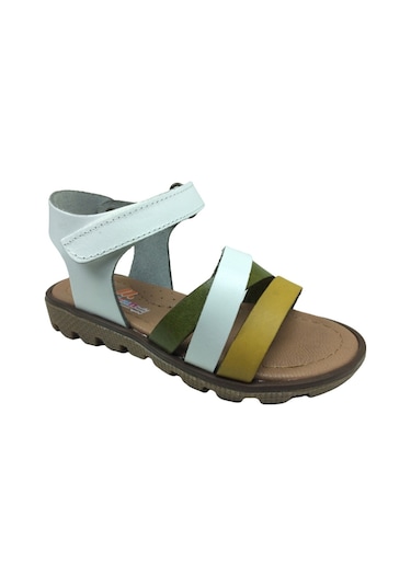 Ortopedikal Raduno Kız Çocuk Sandalet Ayakkabı %100 Hakiki Deri (499104009) Beyaz