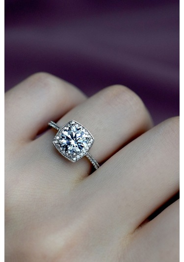 Tektaş Beyaz Altın Modern Kare Baget Tarz