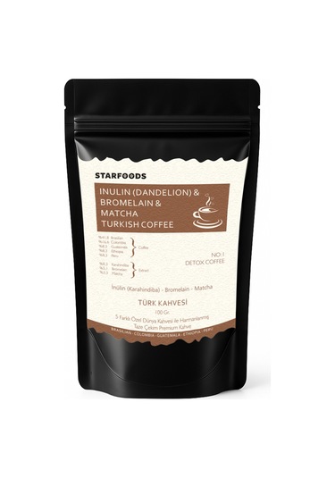 Inülin Ve Bromelain Coffee 100 Gr. Türk Kahvesi Filtre Kahve No: 1 Detox Coffee İnce Öğütülmüş