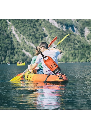 Teltree 10l Siyah Pvc Su Geçirmez Spor Çanta - Yürüyüş, Yüzme, Akıntı İçin Işık Yansıtan Kenarlar Ve Telefon Kılıfı Dahil