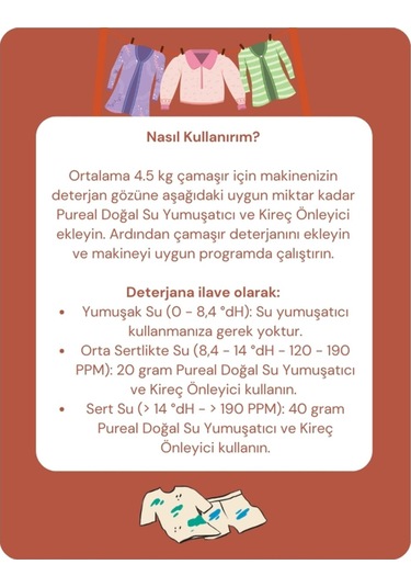 Pureal Doğal Su Yumuşatıcı Ve Kireç Önleyici 1 Kg Tekli