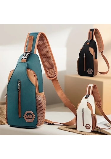 Trendooze Lumaworld Kadın Pembe Nylon Crossbody Çanta Ayarlanabilir Askı Kapasiteli Günlük Kullanışlı Pembe