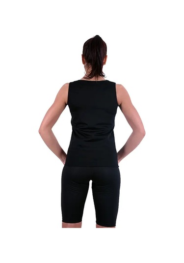 Pastimore Termal Sauna Agraflı Şort Atlet Takım Siyah Siyah