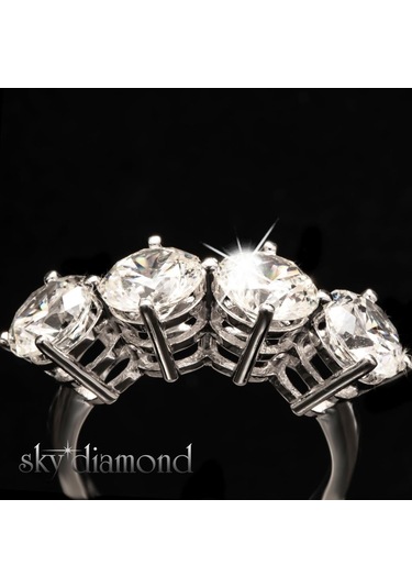 Yüksek Kraltacı 6mm Dörttaş Sky Diamond Gümüş