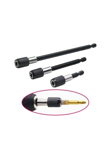 Hızlı Vidalama Adaptörü Bit Vidalama Uzatma Aparatı Manyetik Altı