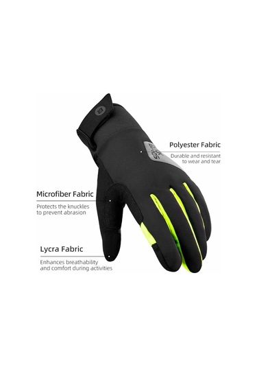 Rockbros S335 1 Çift Tam Parmak Dokunmatik Ekran Bisiklet Eldiveni