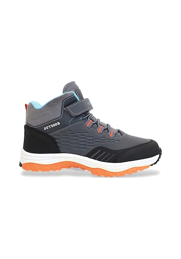 Kidessa 1767 Anatomik Tabanlı Bantlı Çocuk Trekking Spor Bot Gri Çok Renkli