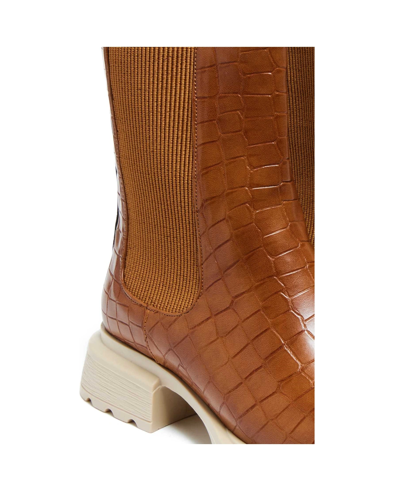 Bestello Lastikli Termo Taban Düz Bot 281-1908 Kadın Bot TABA KROKO