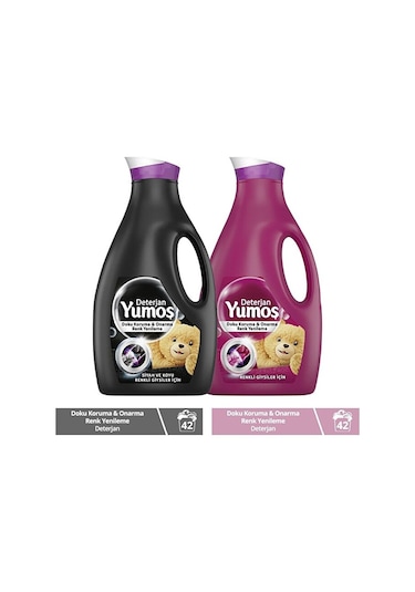 Yumoş Sıvı Çamaşır Deterjanı Renkli Giysiler İçin Renk Koruma 252 2950 ML