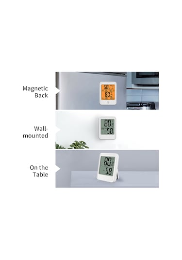 Xindoker Ev İçi Dijital Sicaklık Ve Nem Ölçer Mc40 Beyaz - Profesyonel Sensör, Kolay Okuma Ekranı, 3 Yükleme Şekli, Konfor Durumu İkonu