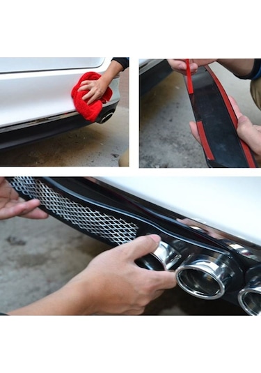 Araç Arka Difüzör Tampon Yapıştırma Egzoz Görünümlü Sportif Ve Agresif Oto Aksesuar