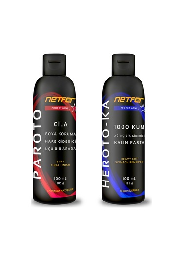 Netfer 2'li Kalın Pasta Cila Set - 2x100 Ml