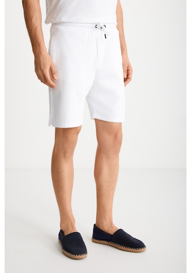 Grimelange Uncertaın Erkek Comfort Fit Beyaz Şort & Bermuda Beyaz