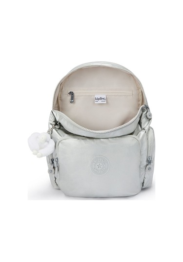 Kıplıng City Zip S Küçük Boy Sırt Çantası Gri New Brıght Met Gri
