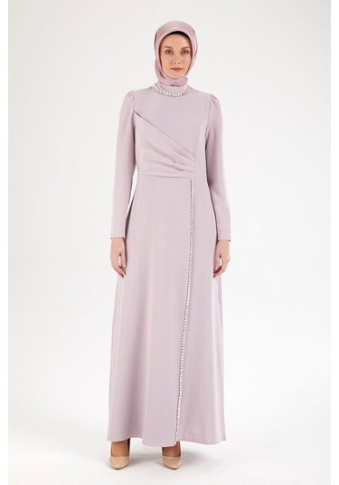 Armine Trend Taş Desenli Elbise-lila 25yt912 Lila