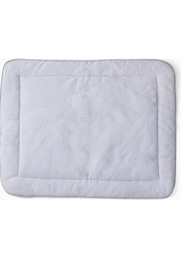 Uygun Bebe Kapitone Emekleme Minderi Oyun Matı 75 x 95 x 5 CM Açık Mavi - Gri