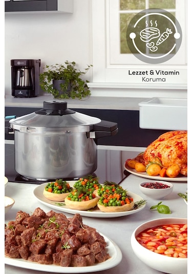 Karaca Quick and Safe İndüksiyon Tabanlı Düdüklü Tencere Seti 4+6 Lt