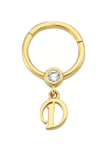 Altın Halka Harf Piercing 14 Ayar Harfler Mevcut