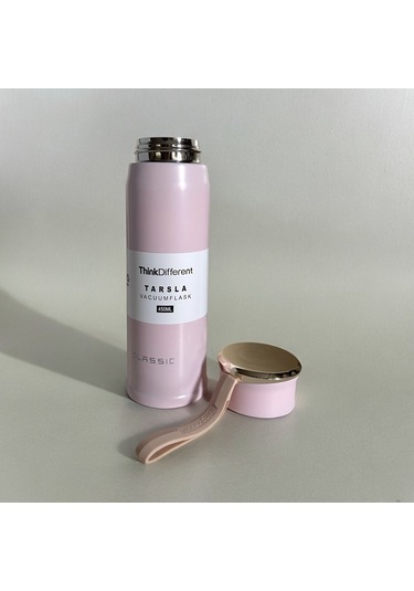 Classıc Stainless Steel Yandan Tutmalı Günlük Şık 450 ML Pembe