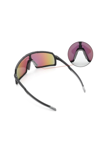 Xq-hd Xq-555 Spor Güneş Gözlüğü Erkek Kadın Parlama Önleyici Uv400 Yarış Gözlükleri Büyük Çerçeve Gözlükler Bisiklet Gözlükleri - Beyaz/siyah/gri