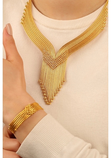 Çgkmücevherat Kalze Dorikalı Altın Kolye Klzdrklkly4 Gold