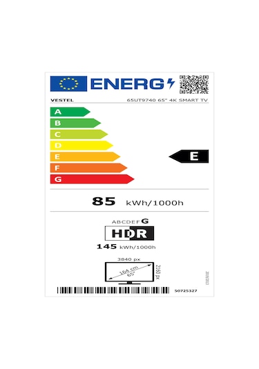 Vestel 65UT9740 65" 164 Ekran 4K Ultra HD Smart LED TV