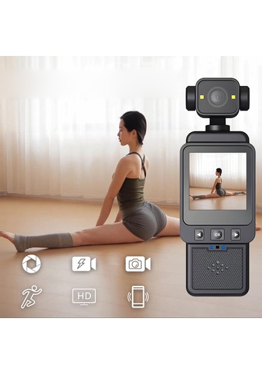 Geeroyoo 1080p Hd Akıllı Dengeleme Kamera - 270 +180 Lens Döndürme, Geniş Açı, 1.53" Ekran, Vlog Ve Yaşam Kaydı İçin Multifonksiyonel Kamkorder