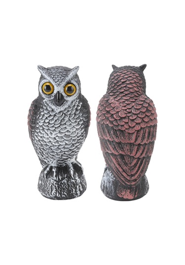 Youmex Plastik Baykuş Kuş Kovucu - Bahçe, Çimen, Parklarda Kuşları Engelle - Su Geçirmez Ve Güneş Direnci - Gerçekçi Dekoratif Tasarım