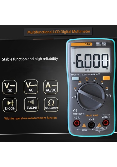 Rıchmeters Rm102 True Rms Çok Fonksiyonlu Lcd Dijital Multimetre 2