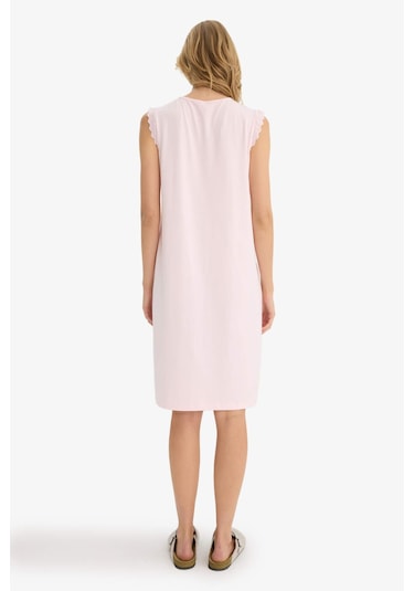 Defacto Regular Fit V Yaka Kolsuz Gecelik-fall İn Love F7001ax25aupn38 Pembe