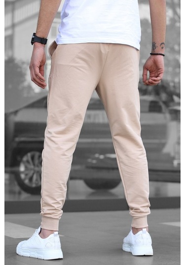 Madmext Bej Paçası Lastikli Erkek Eşofman 4821 Bej