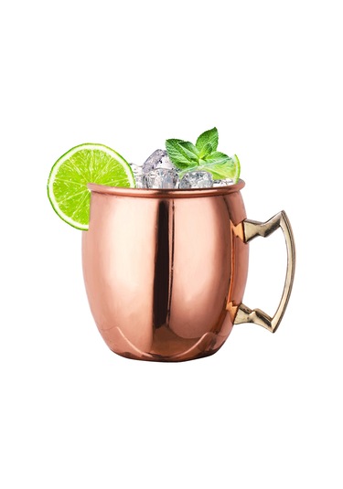 Kosona 530ml Paslanmaz Çelik Gümüş Mavi Yassı Yüzeyli Moskova Mül Espresso Bardağı Kokteyl Bardağı İçecek Bardağı