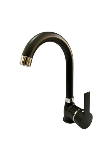 Rudi Armatür Mutfak Eviye/ Banyo Lavabo/ Banyo Duş Bataryası Takımı Pirinç Malzeme Siyah