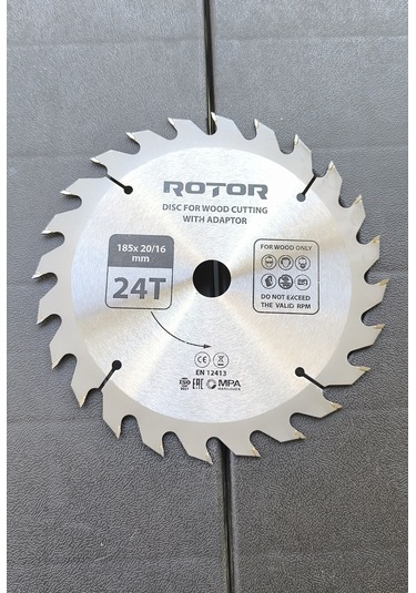 Ahşap Kesme Diski Rotor 160 20/16 Adaptörlü 24t