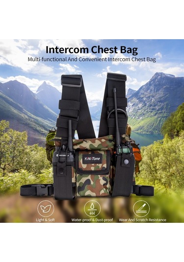 Jokmae Bg-02 Nylon Göğüs Çantası: 600d Dayanıklı, Hafif, Toz Geçirmez, Çift Cihaz Taşıma, Dijital Kamuflaj Desen