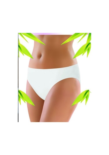 Q-En Bambu Bayan Slip Düşük Bel Karışık Renk 10 Adet B903