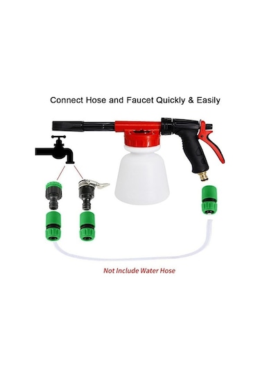 Maoyaya Araba Yıkama Köpük Tabancası, Bahçe Hortumu Püskürtücü, Ayarlanabilir Oranlı Sabun Köpük Püskürtücü
