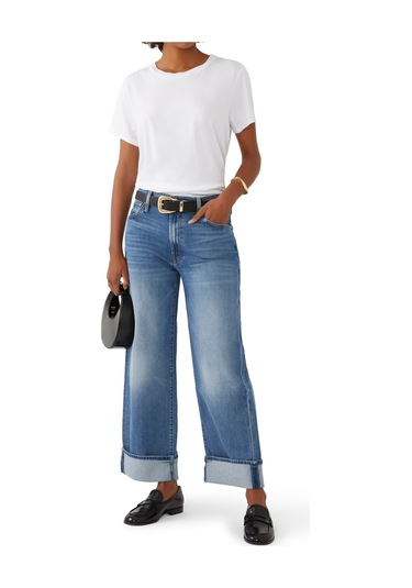 Mother Denim Şık Ve Rahat Kısa Paça Kot Pantolon Mavi