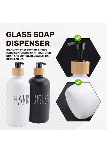 Xiaaokeji Mutfak Lavabosu İçin El Ve Bulaşık Deterjanı Dispenseri Tepsili, Siyah Ve Beyaz Siyah-beyaz