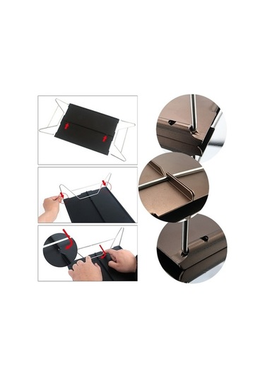 Novahub Açık Mekan Küçük Sehpa Mini Alüminyum Masa Ultralight Katlanır Piknik Masa Kampı Kendi Kendine Sürüş Balıkçı Barbekü Siyah Brown Kırmızı Kırmızı