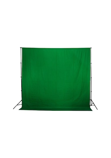 Greenbox Chromakey-Yeşil Fon Perde(2 X 3 M) ve Fon Standı Kıt