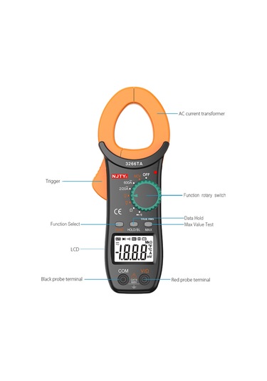Njty Dijital Pens Metre 2000 Sayımlı Otomatik Menzilli E4402
