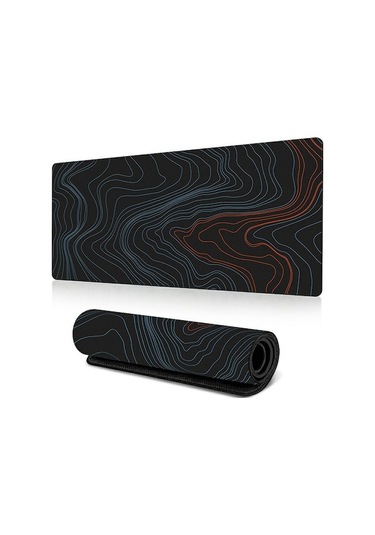 Cbtx 300 X 700 X 2mm Soyut Sıvı Tasarım Kauçuk Mouse Pad Kaymaz Büyük Mouse Mat - Stil R Stil R
